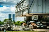 Photo of a crawler-transporter used to transport spacecraft at Kennedy Space Centre